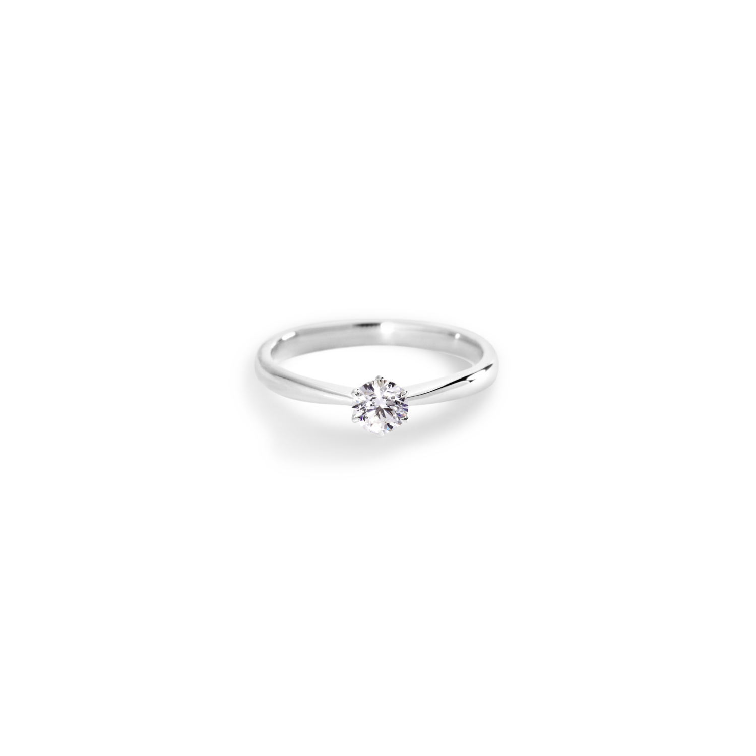 Solitairering i hvidguld med 0,20 ct.