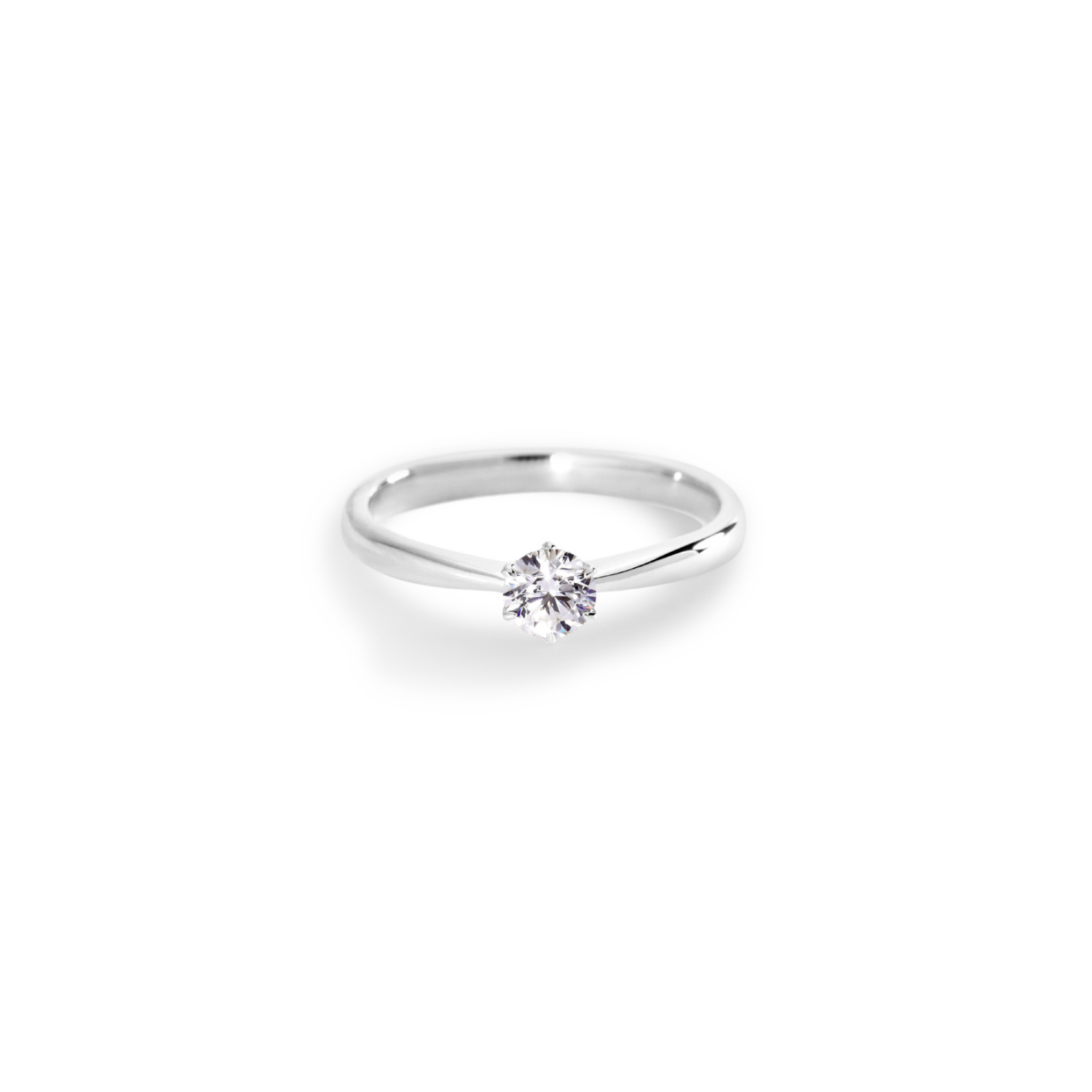 Solitairering i hvidguld med 0,25 ct.