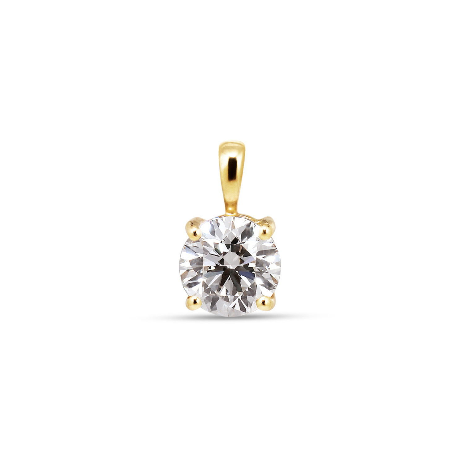 Solitaire vedhæng i hvidguld med 0,50 ct.