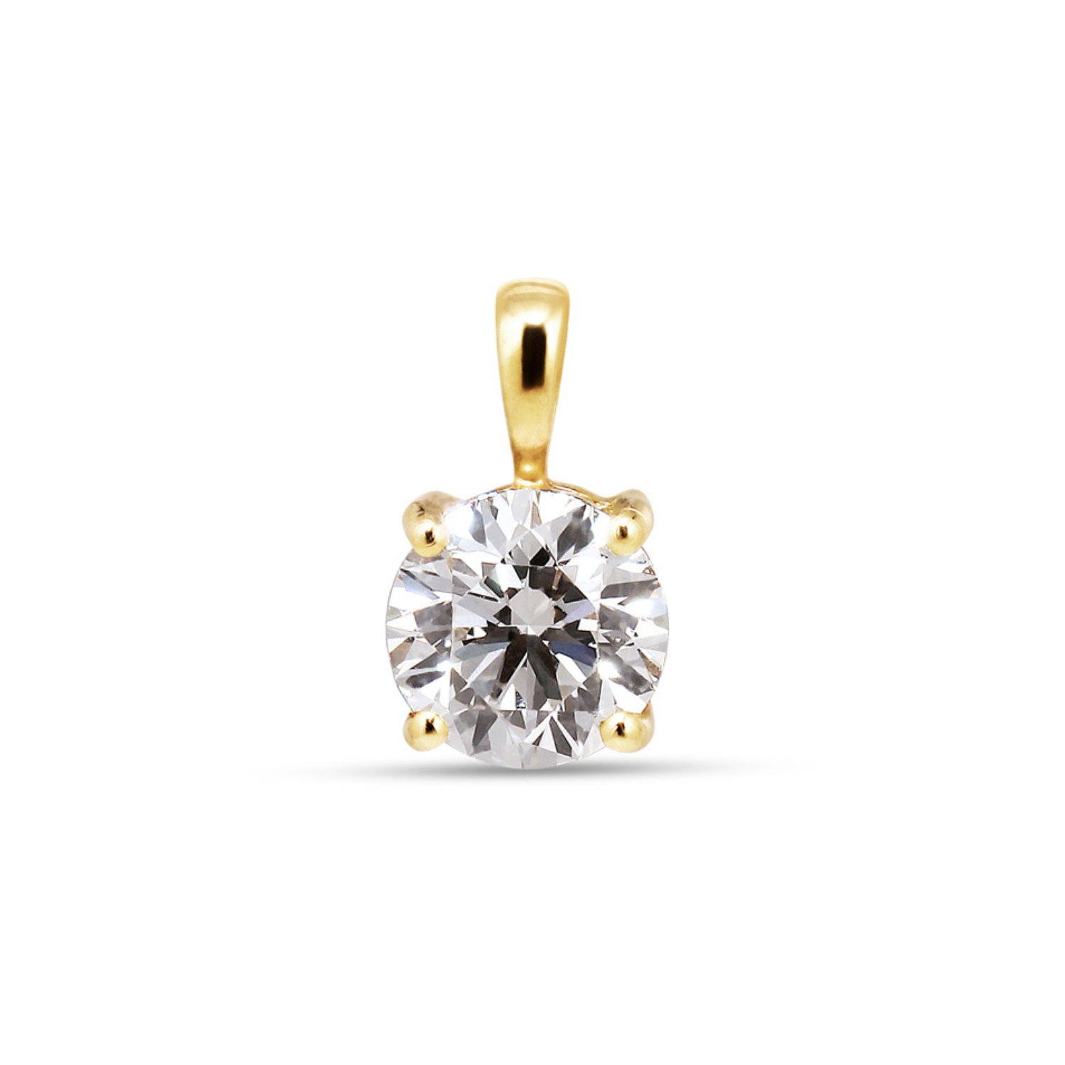 Solitaire vedhæng i hvidguld med 0,70 ct.