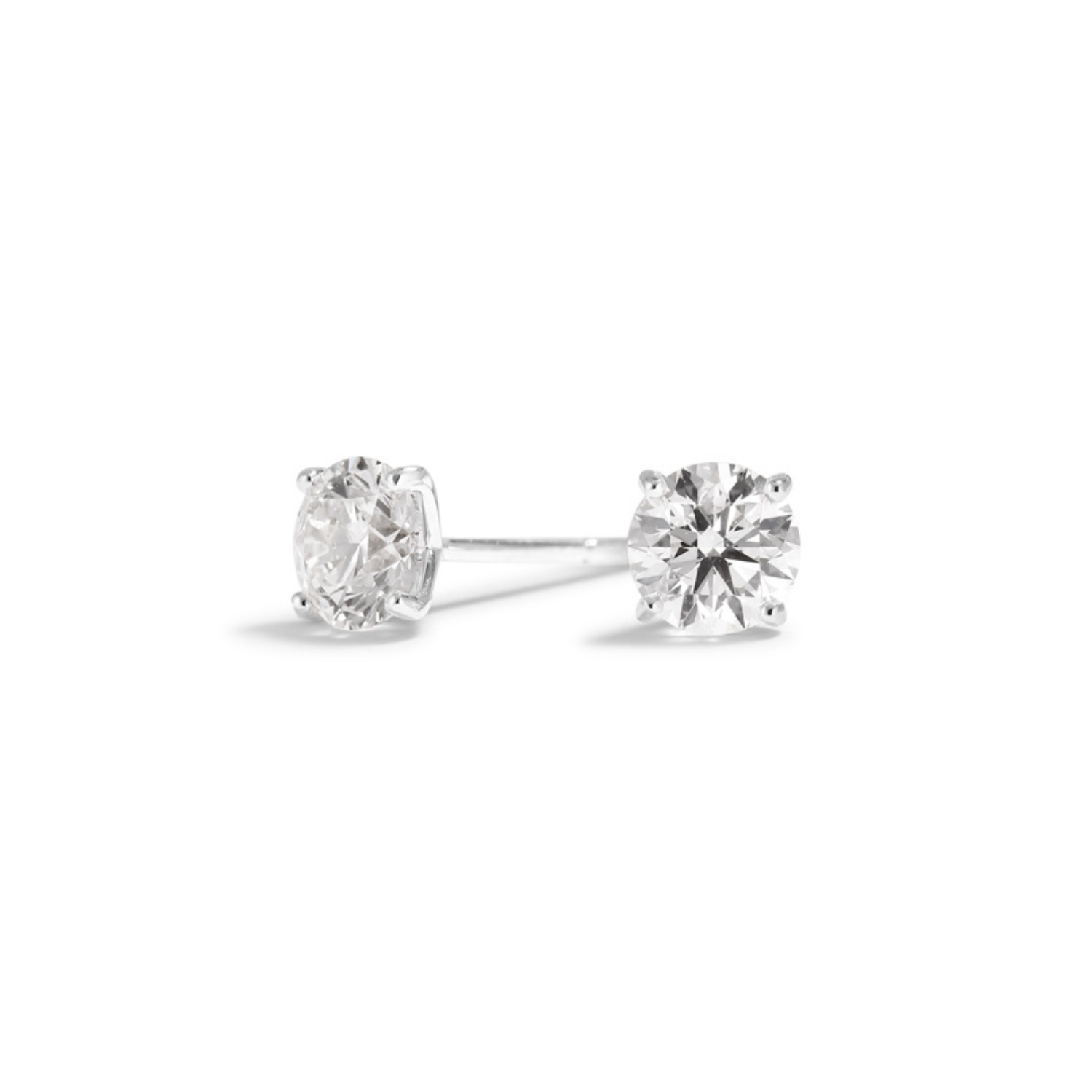Solitaire ørestikker i hvidguld med 2x 0,80 ct.