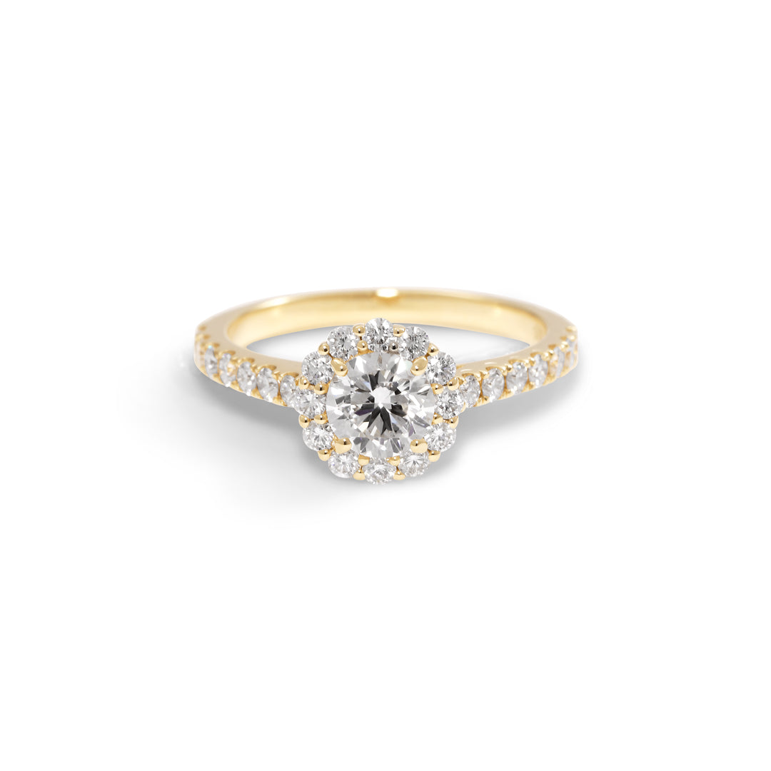 Flower haloring med 0,70 ct.