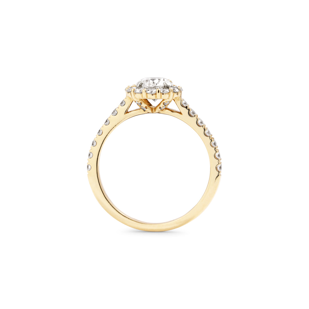 Flower haloring med 0,70 ct.