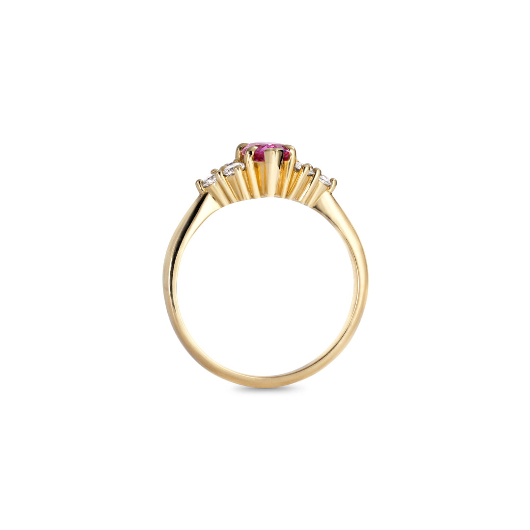Solitaire triplet ring med 1,00 ct. safir