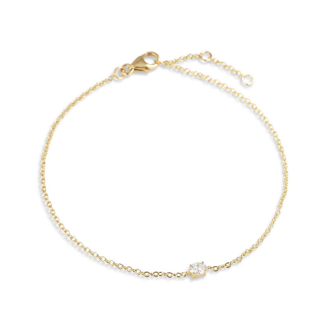 Solitaire armbånd med 0,10 ct. oval