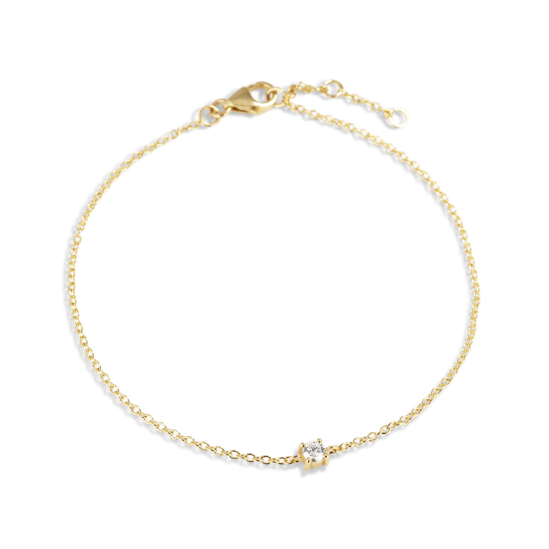 Solitaire armbånd med 0,10 ct. rund
