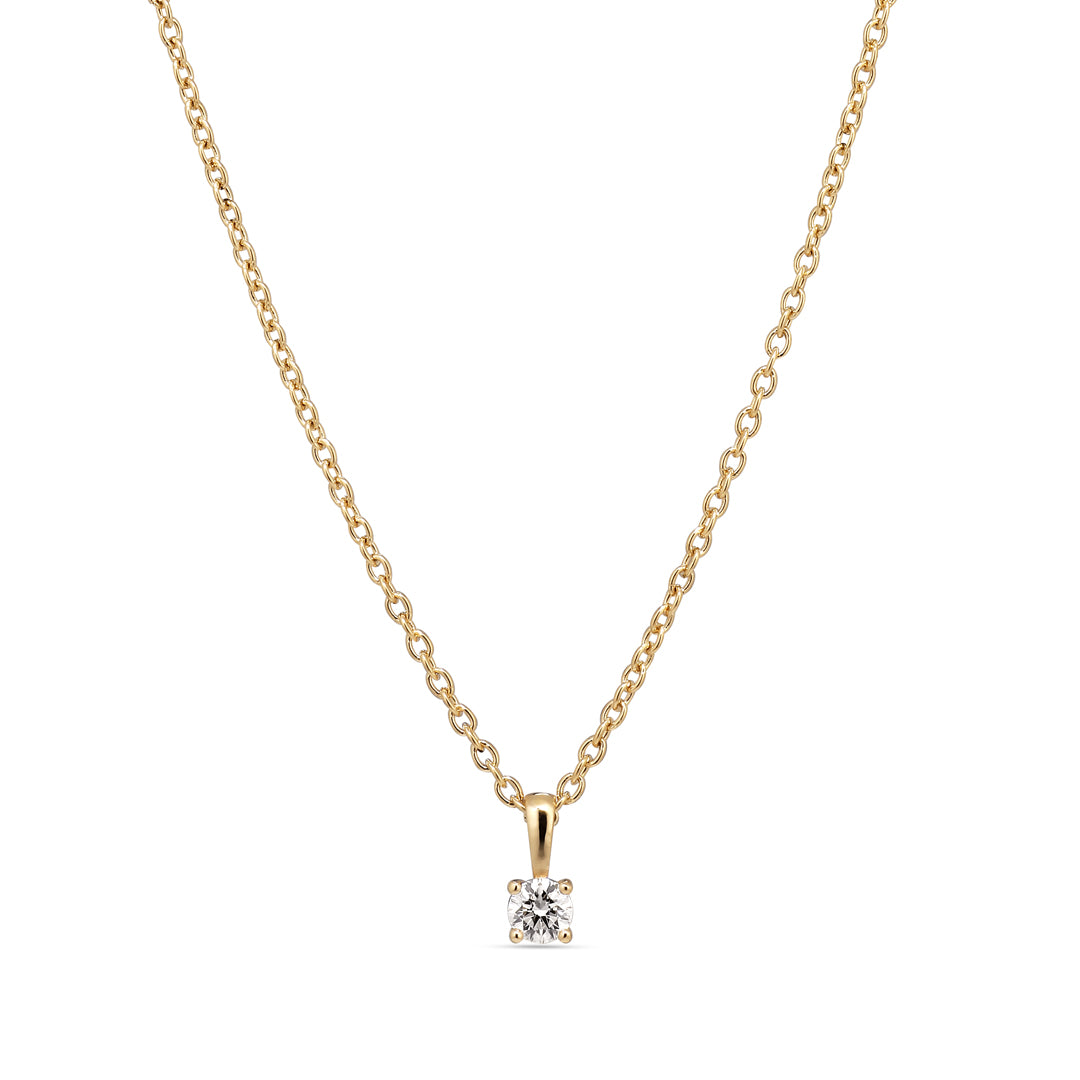 Solitaire halskæde med 0,10 ct.
