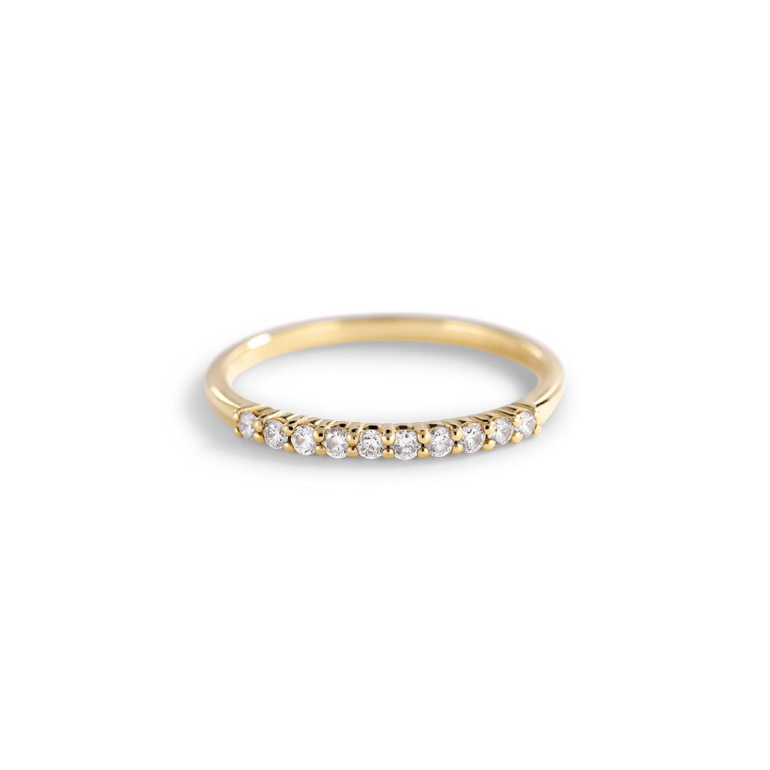 Alliancering med 10x 0,015 ct.