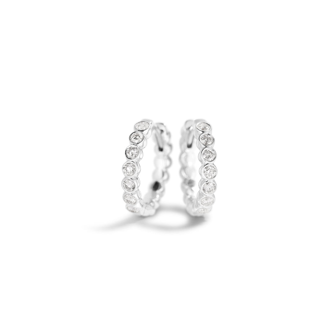 Bezel hoops 11 mm i hvidguld - 0,035 ct.