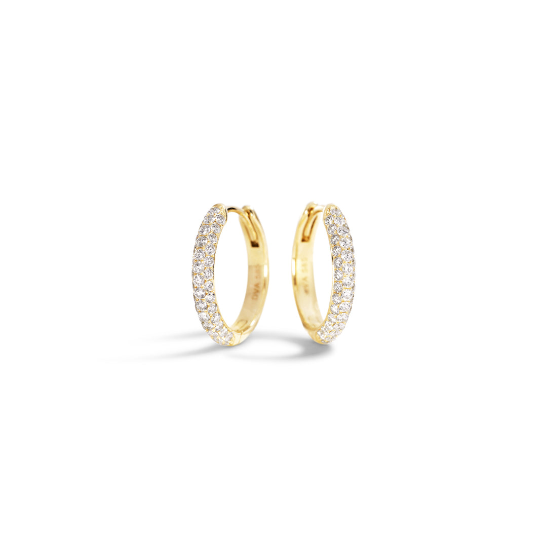 Micropavé hoops - 13 mm