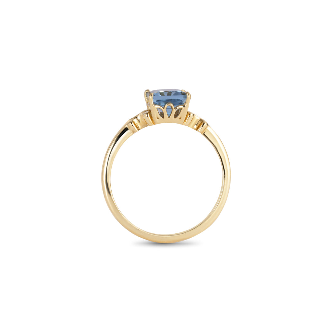 Solitairering med 1,50 ct. aquamarin