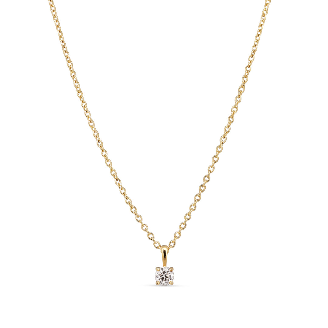 Solitaire halskæde med 0,15 ct.