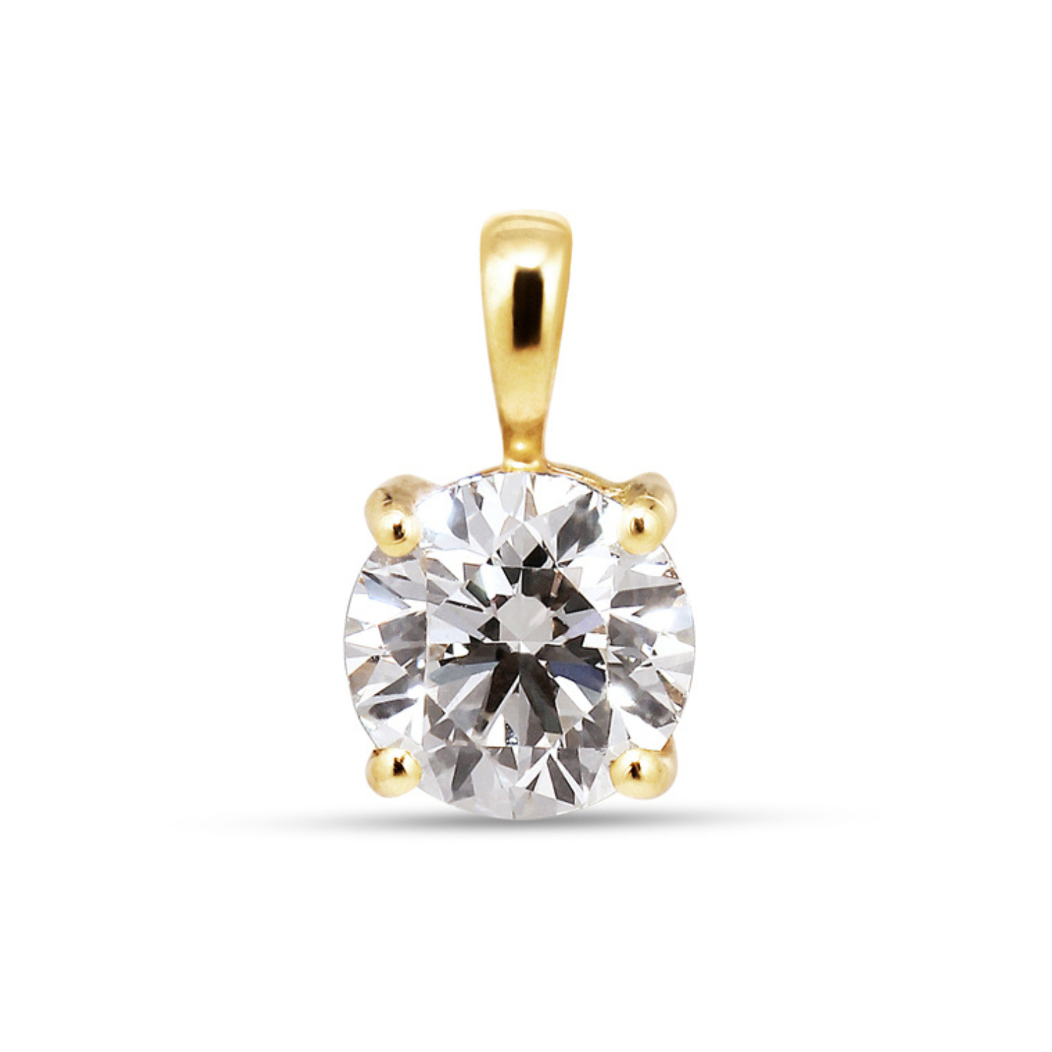 Solitaire vedhæng i hvidguld med 1,00 ct.
