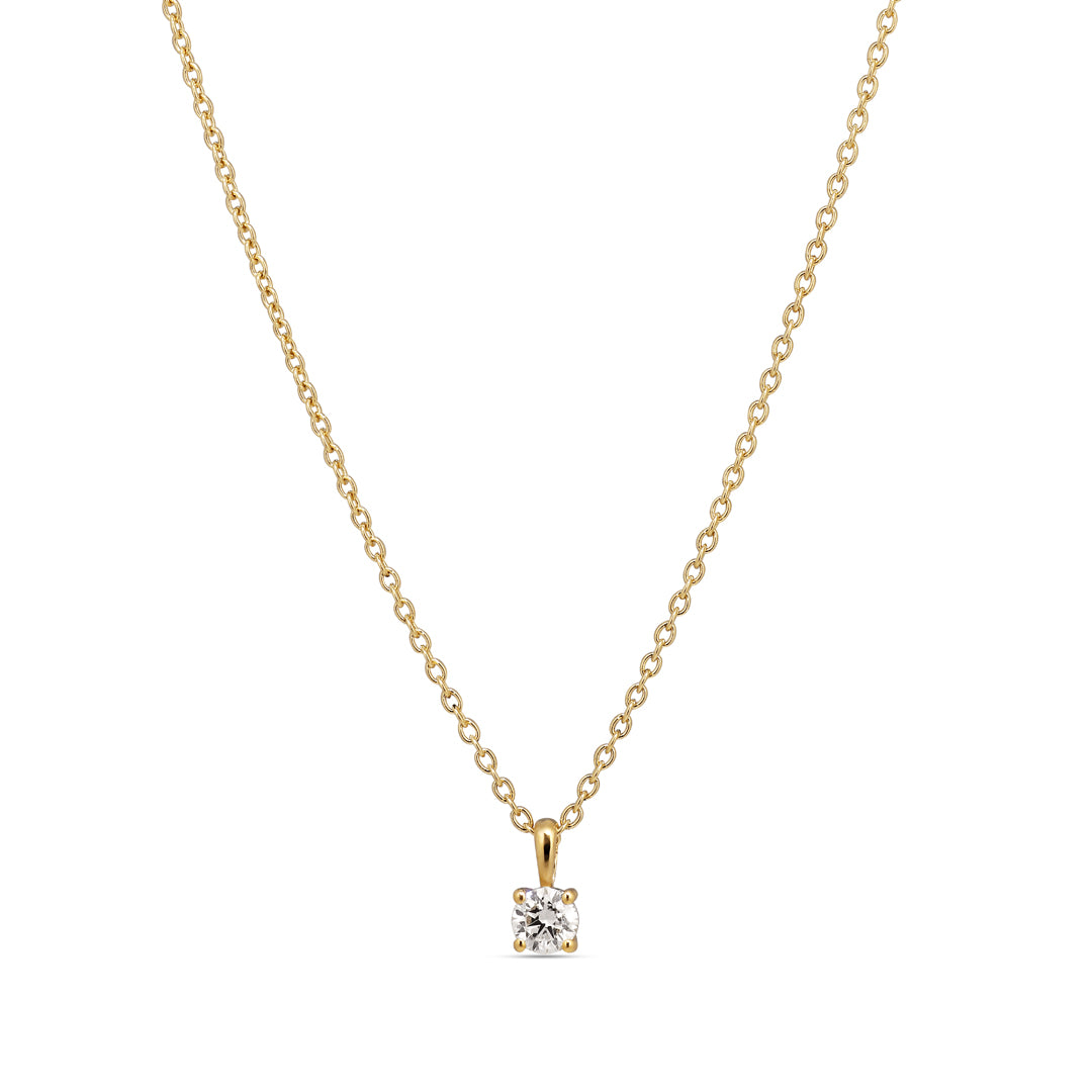 Solitaire vedhæng med 0,20 ct.