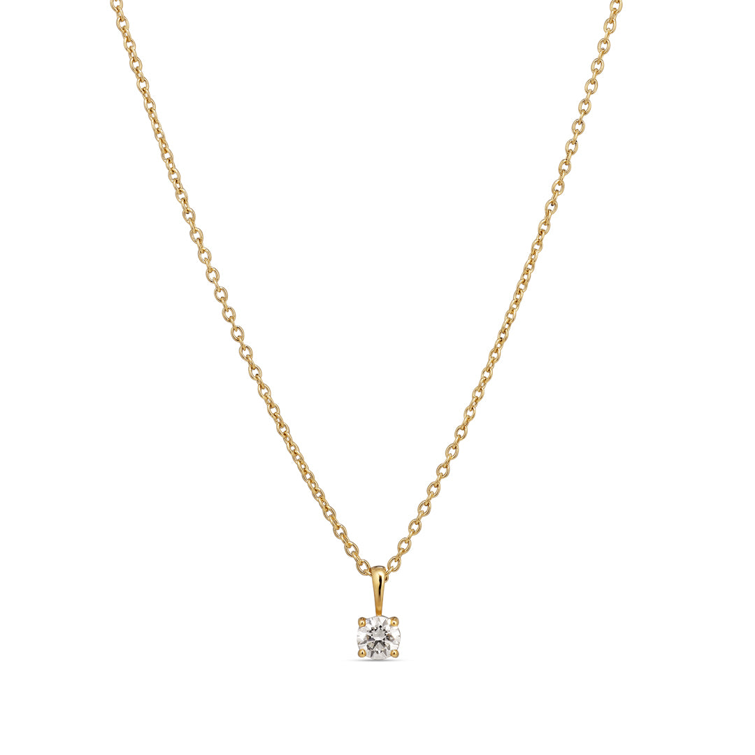 Solitaire vedhæng med 0,25 ct.