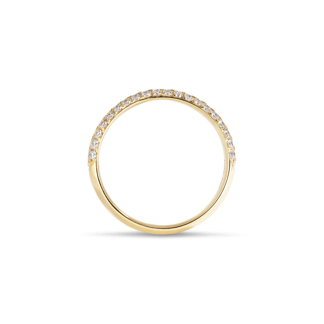 3-rækket micropavé ring med 0,61 ct.