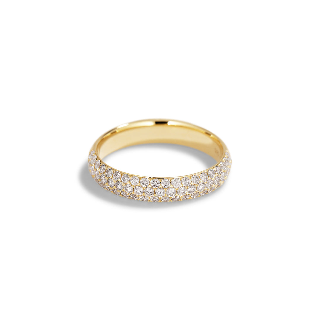 3-rækket micropavé ring med 0,61 ct.