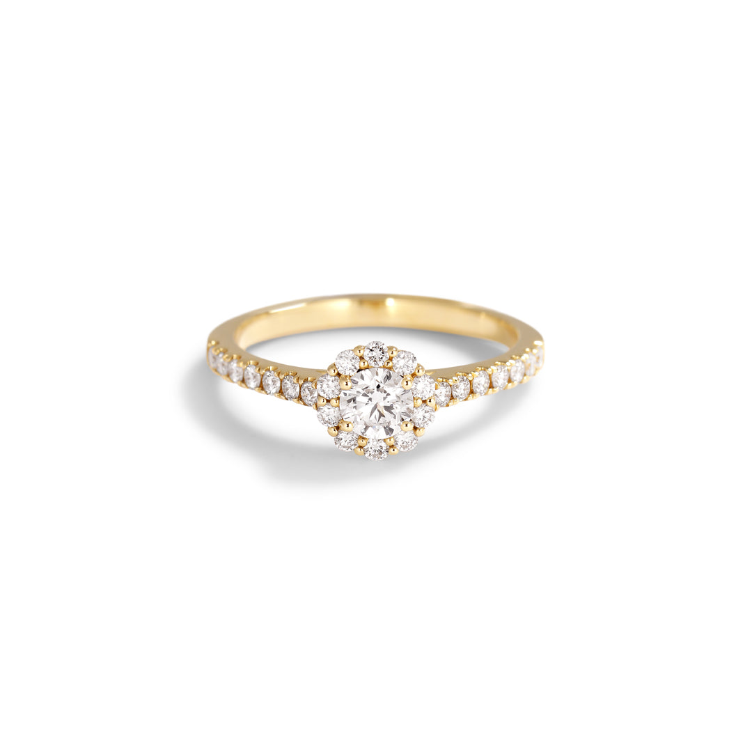 Flower haloring med 0,30 ct.