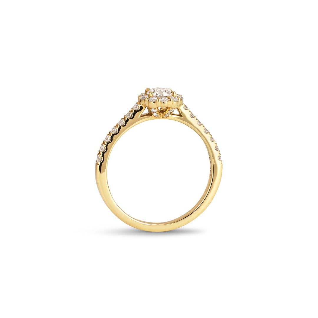Flower haloring med 0,30 ct.