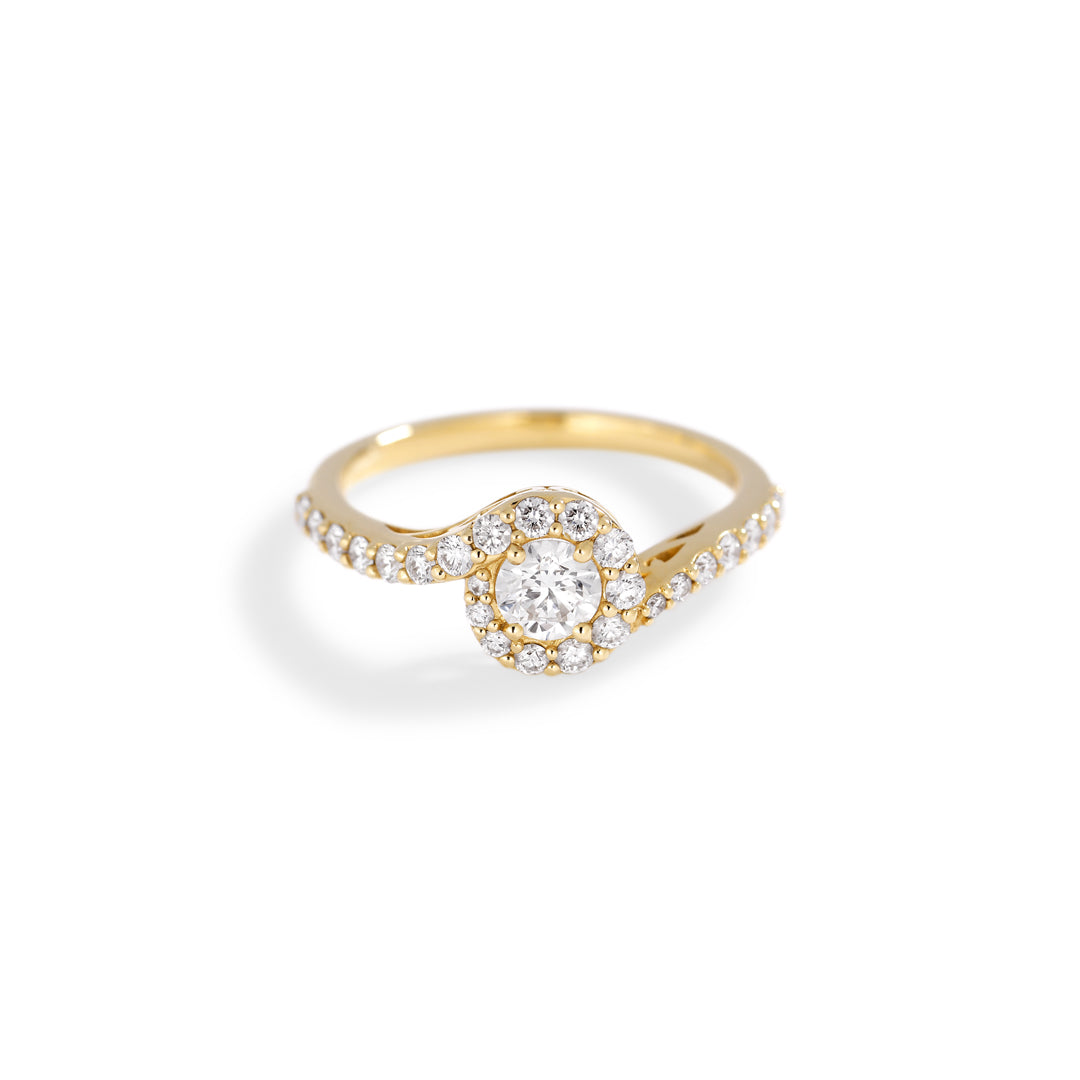 Curve haloring med 0,34 ct.