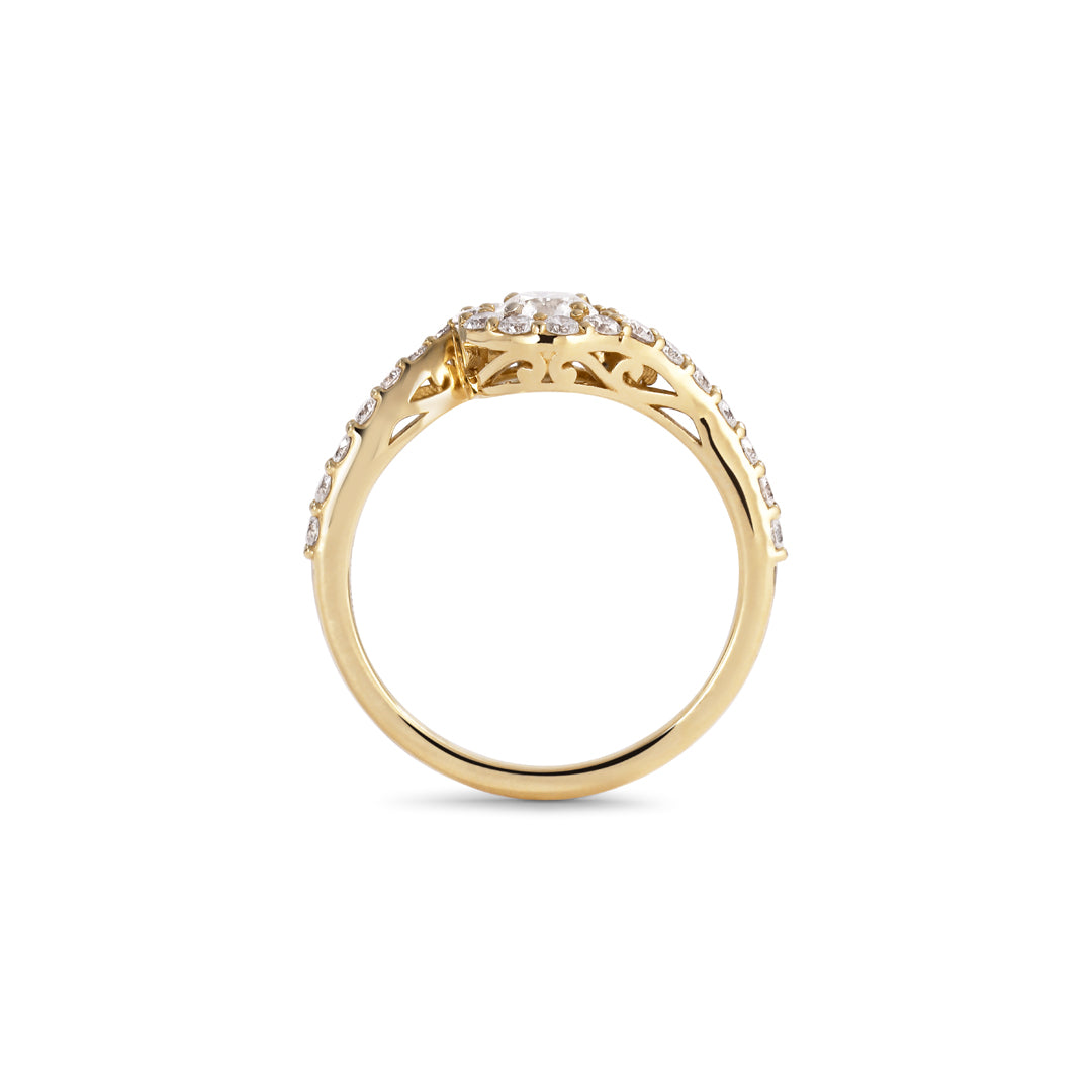Curve haloring med 0,34 ct.