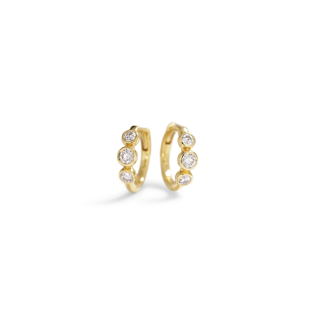 3-Dot hoops 8 mm