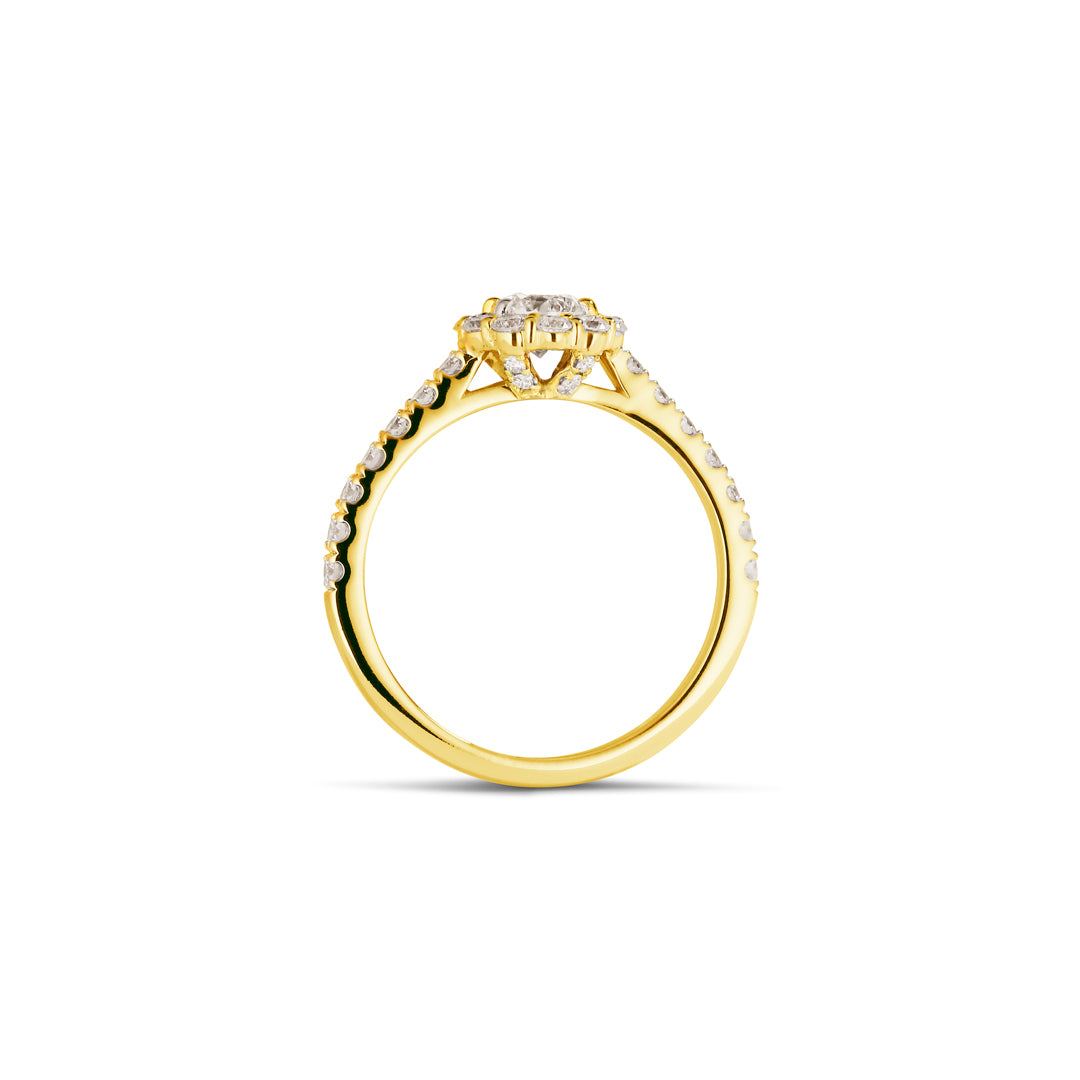 Flower haloring med 0,40 ct.