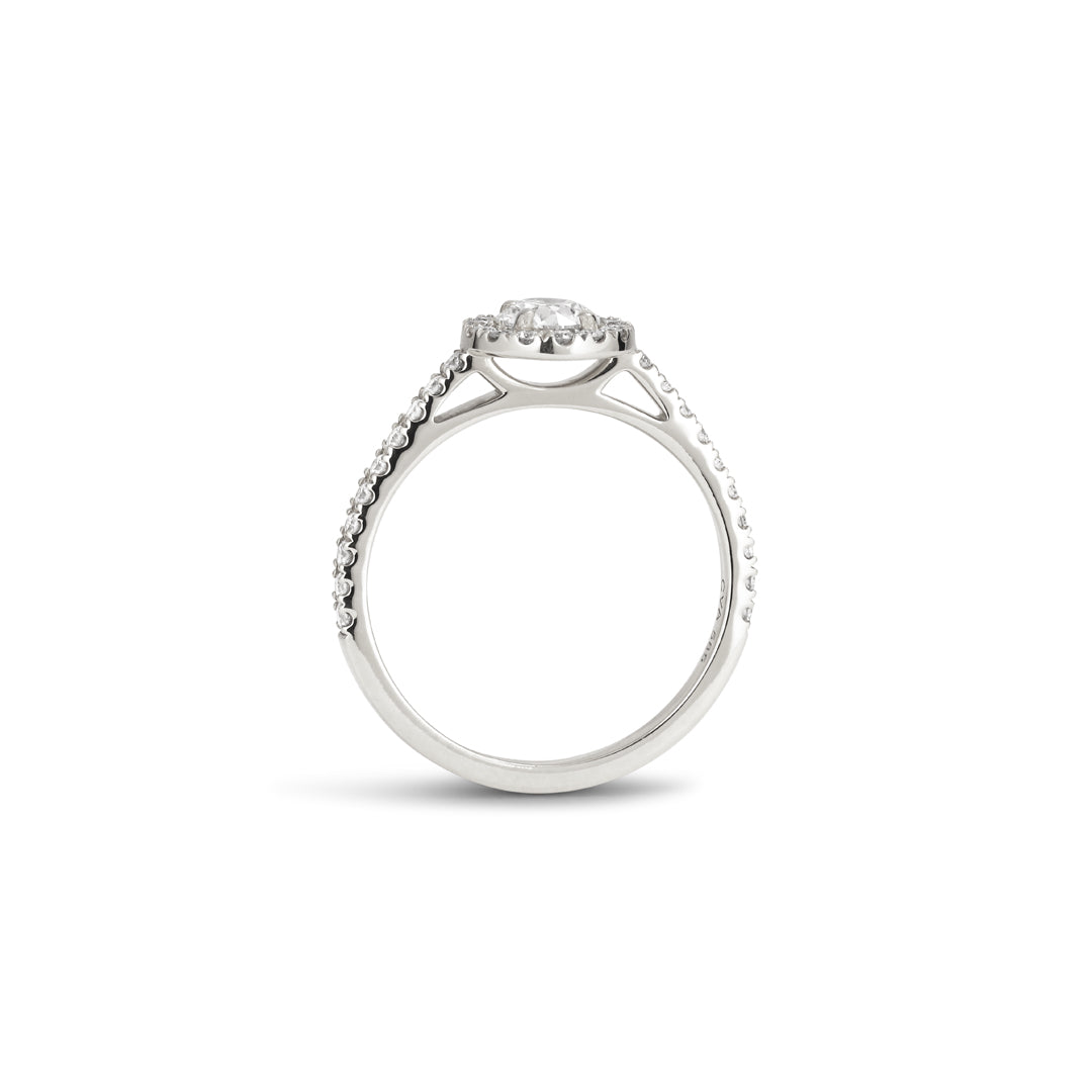 Haloring i hvidguld med 0,40 ct.