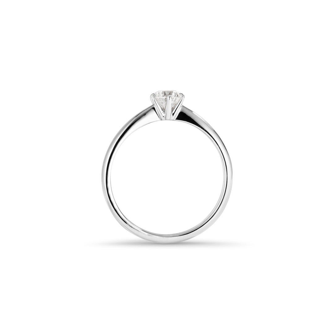 Solitairering i hvidguld med 0,40 ct.