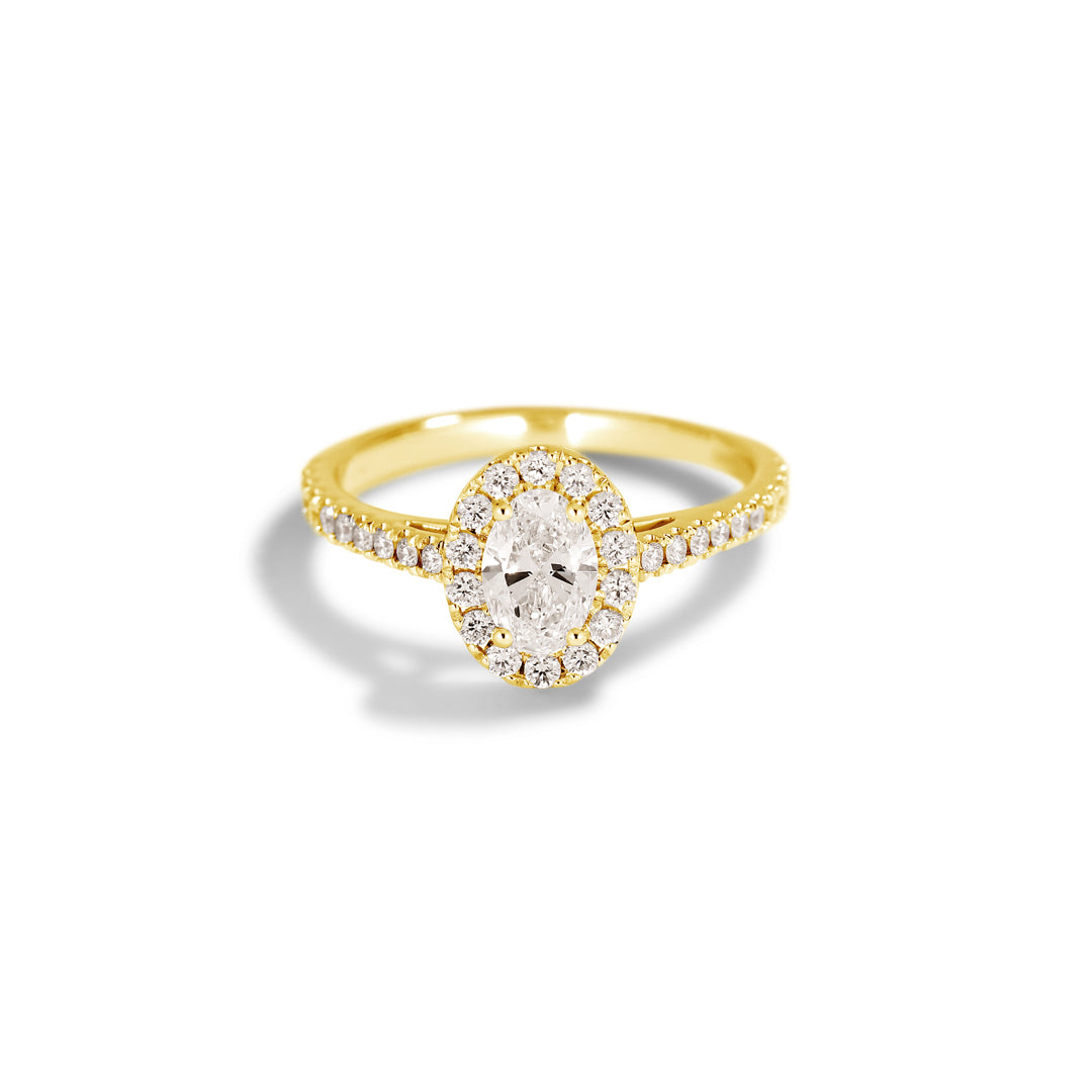 Haloring med 0,50 ct. oval