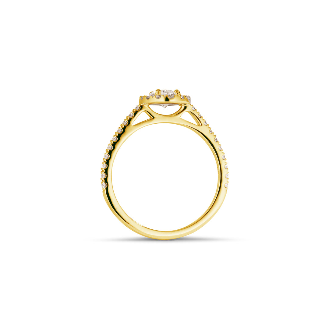 Haloring med 0,50 ct. oval