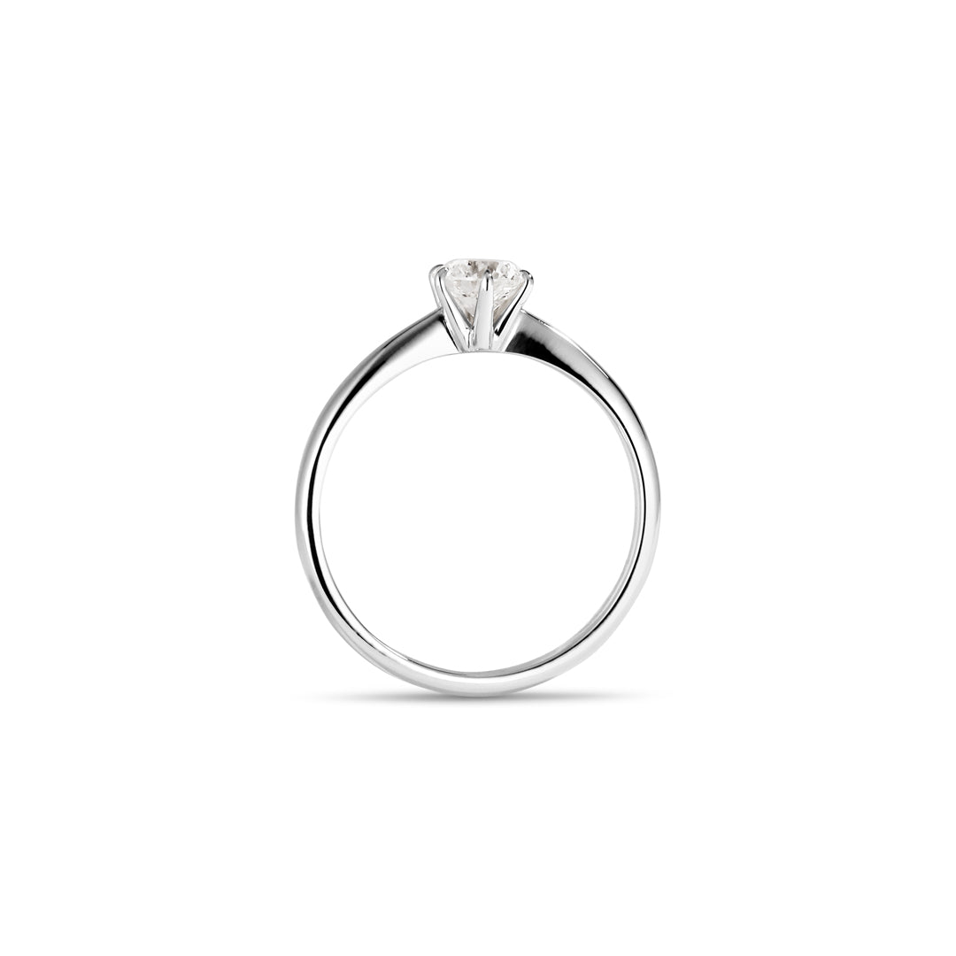 Solitairering i hvidguld med 0,50 ct.