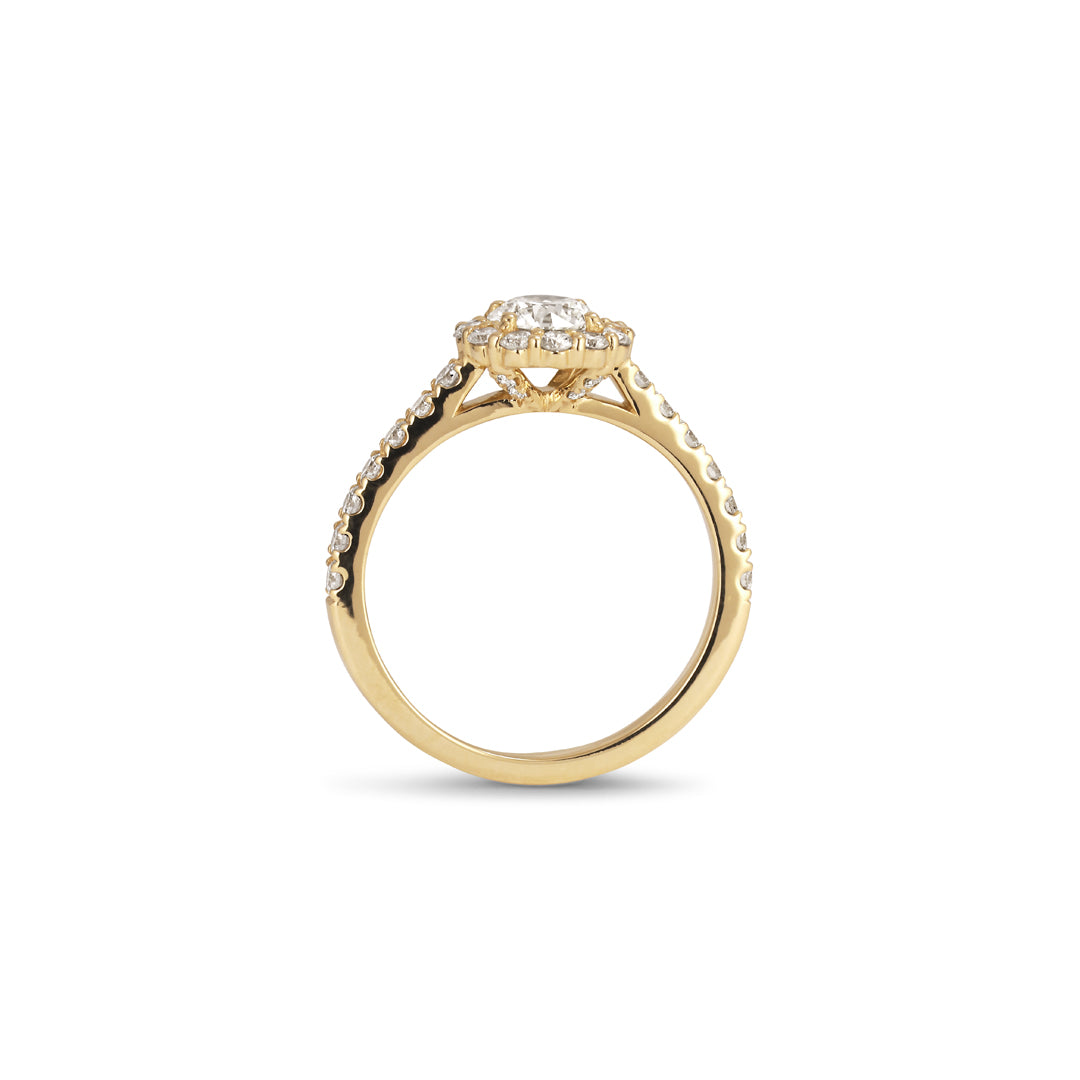 Flower haloring med 0,60 ct.