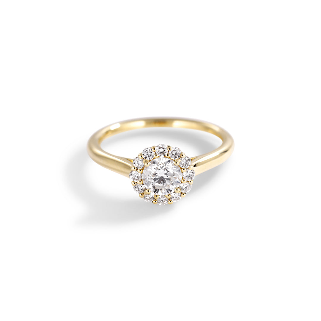 Flower haloring med 0,60 ct. uden sidesten