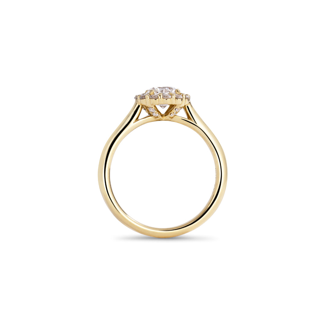 Flower haloring med 0,60 ct. uden sidesten