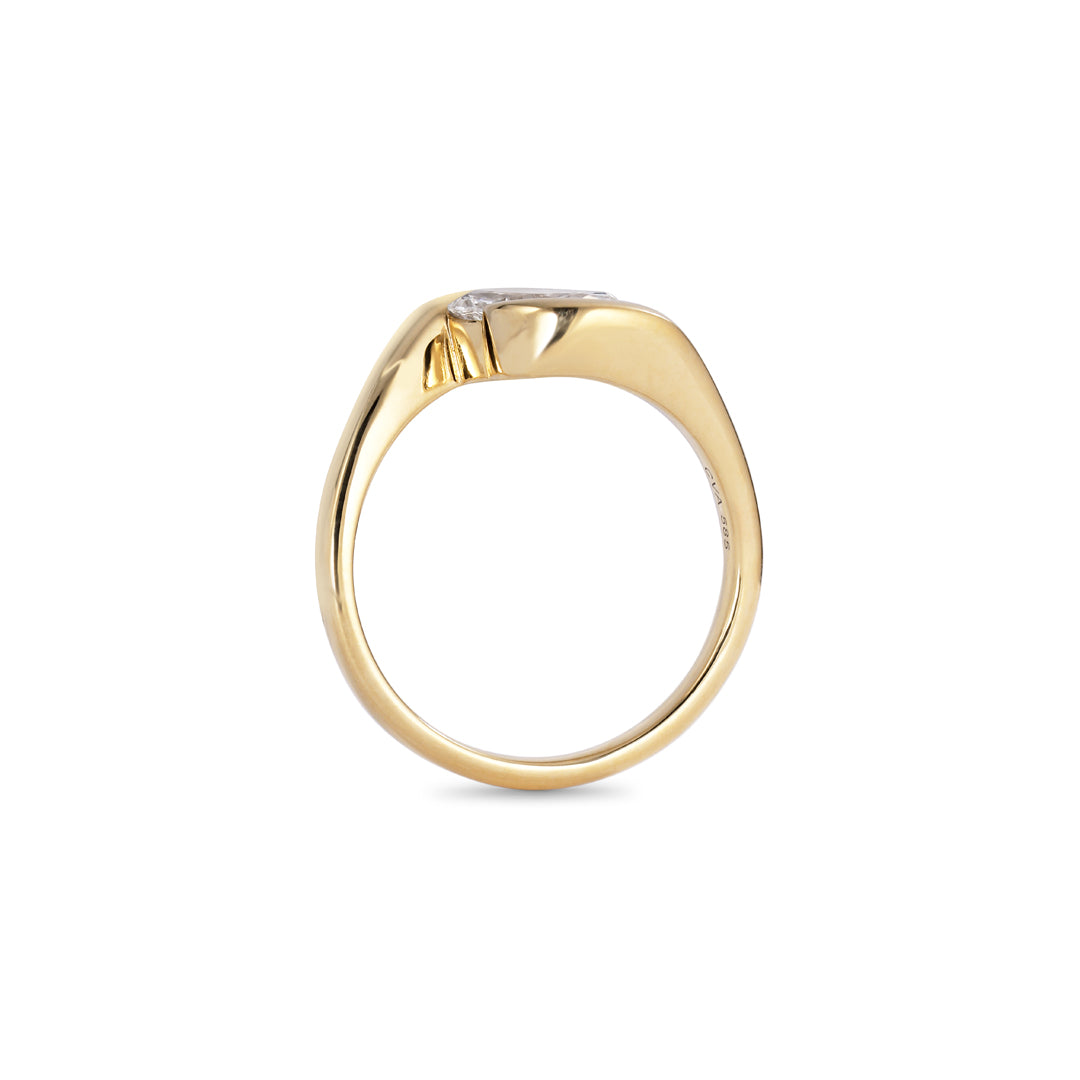 Solitairering 0,60 ct. marquissleben diamant