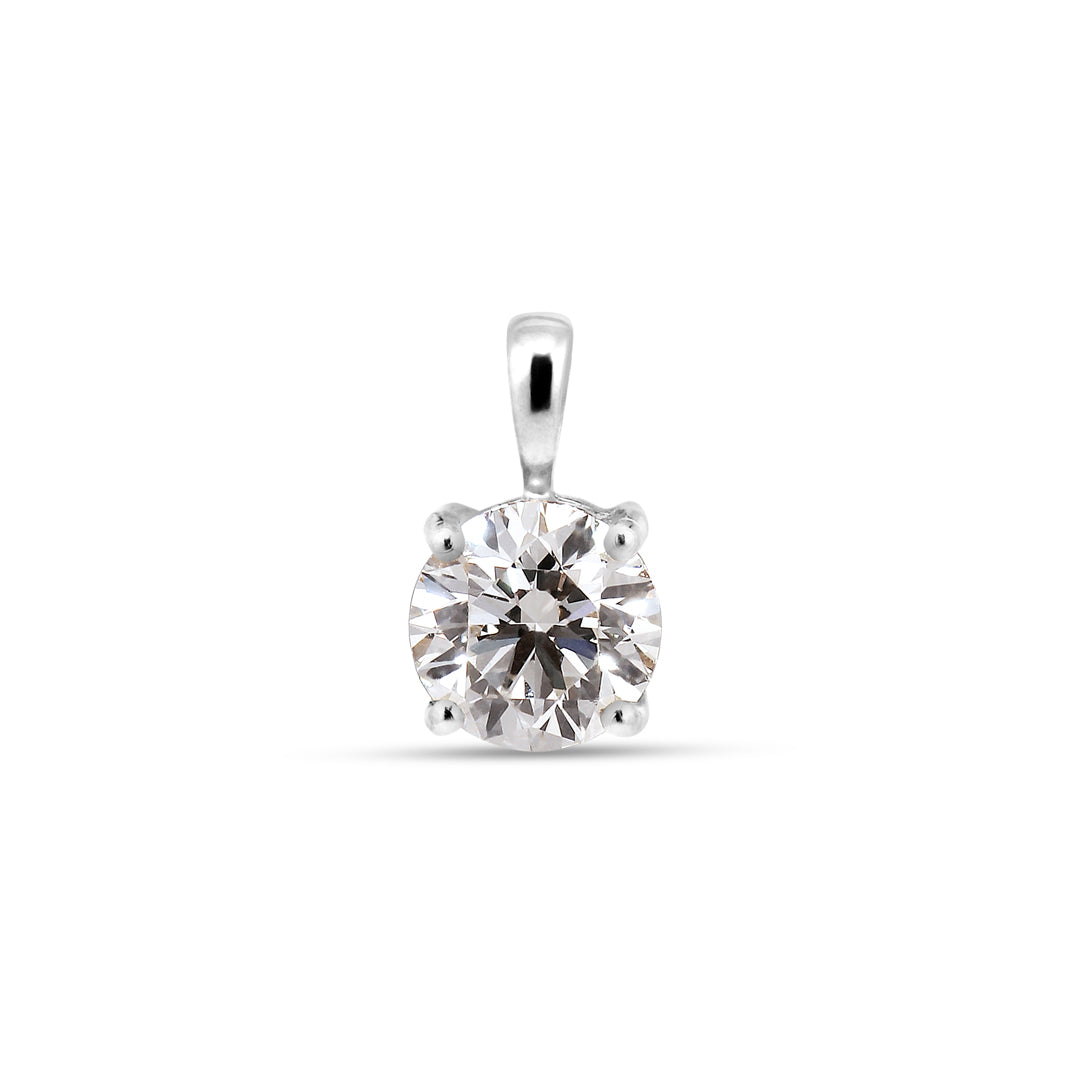 Solitaire halskæde i hvidguld med 0,60 ct.