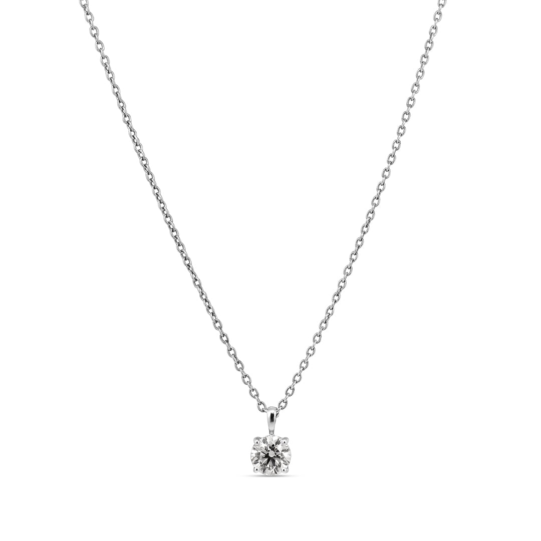 Solitaire vedhæng i hvidguld med 0,60 ct.