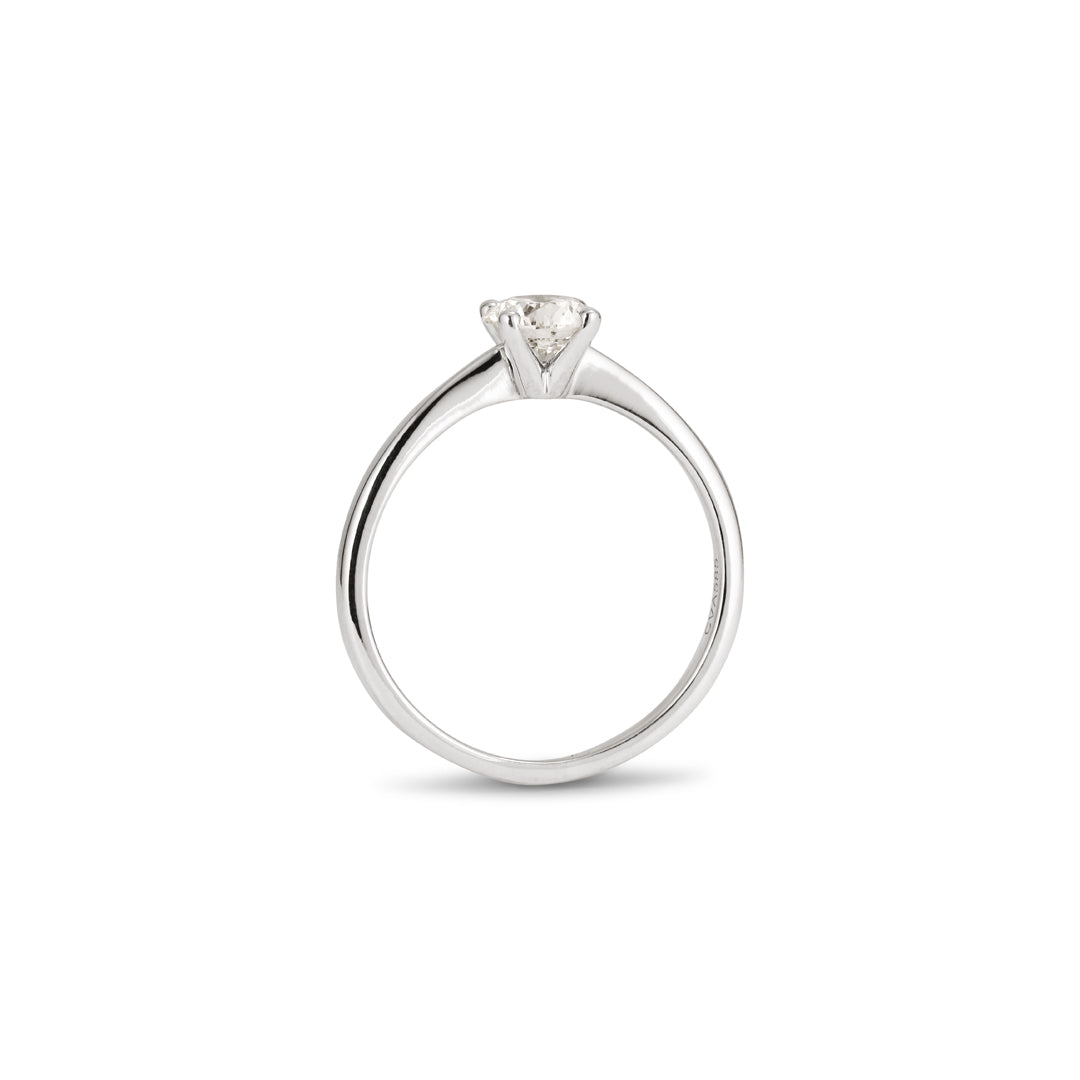 Solitairering i hvidguld med 0,60 ct.