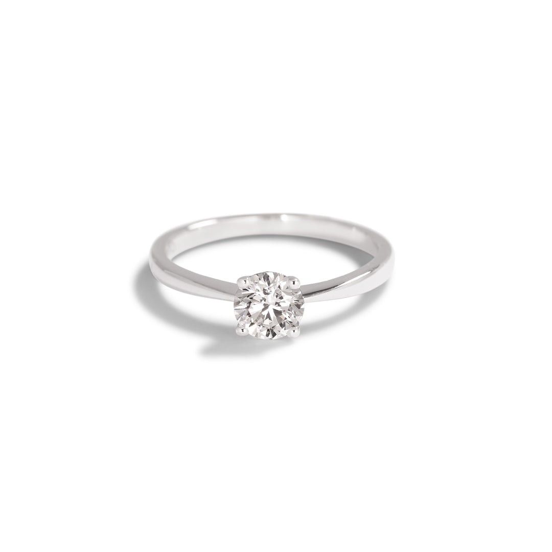 Solitairering i hvidguld med 0,60 ct.