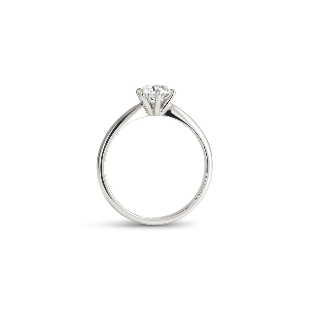 Solitairering i hvidguld med 0,70 ct.