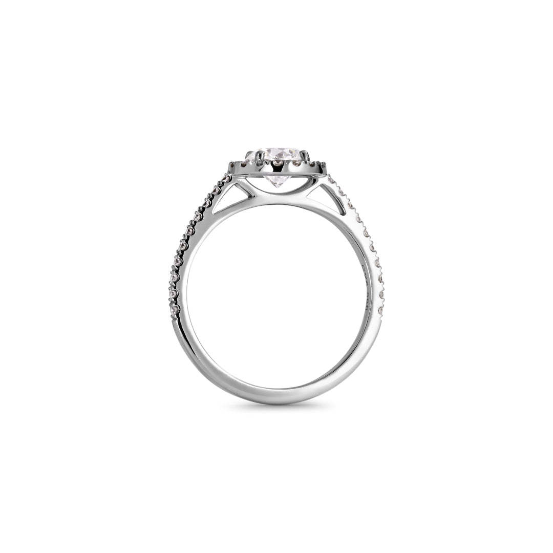 Haloring i hvidguld med 0,70 ct.