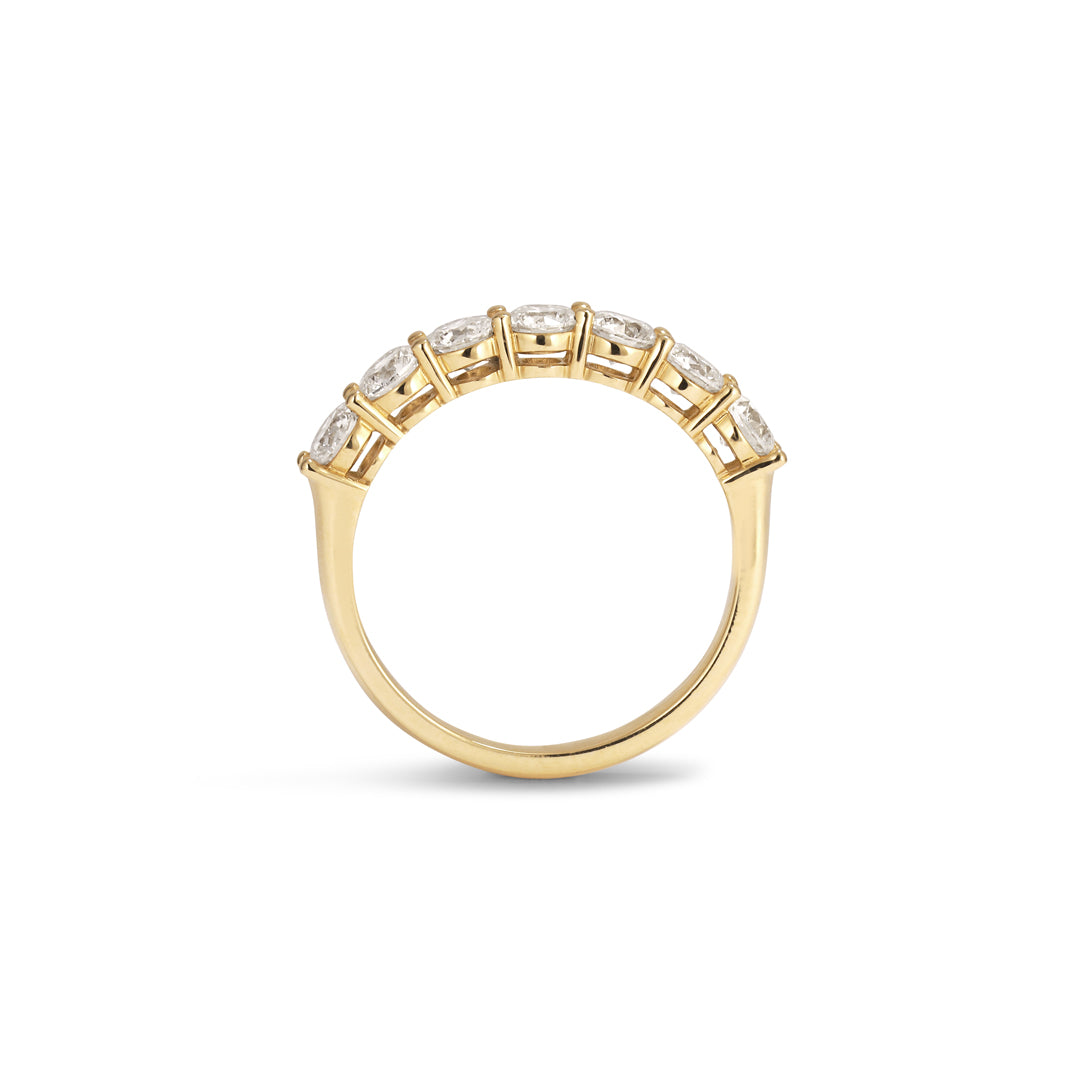 7-stens ring med 7x 0,15 ct.