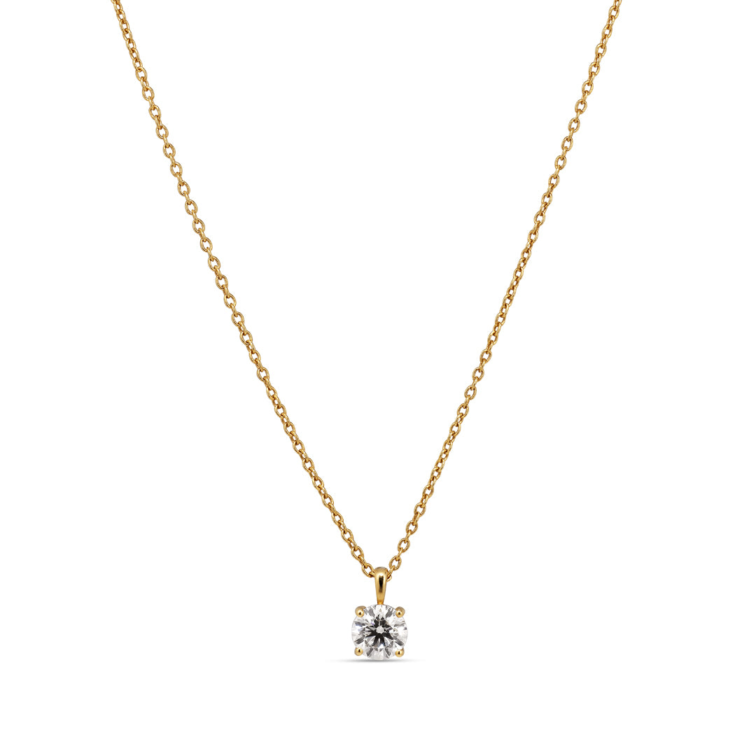 Solitaire halskæde med 0,80 ct.