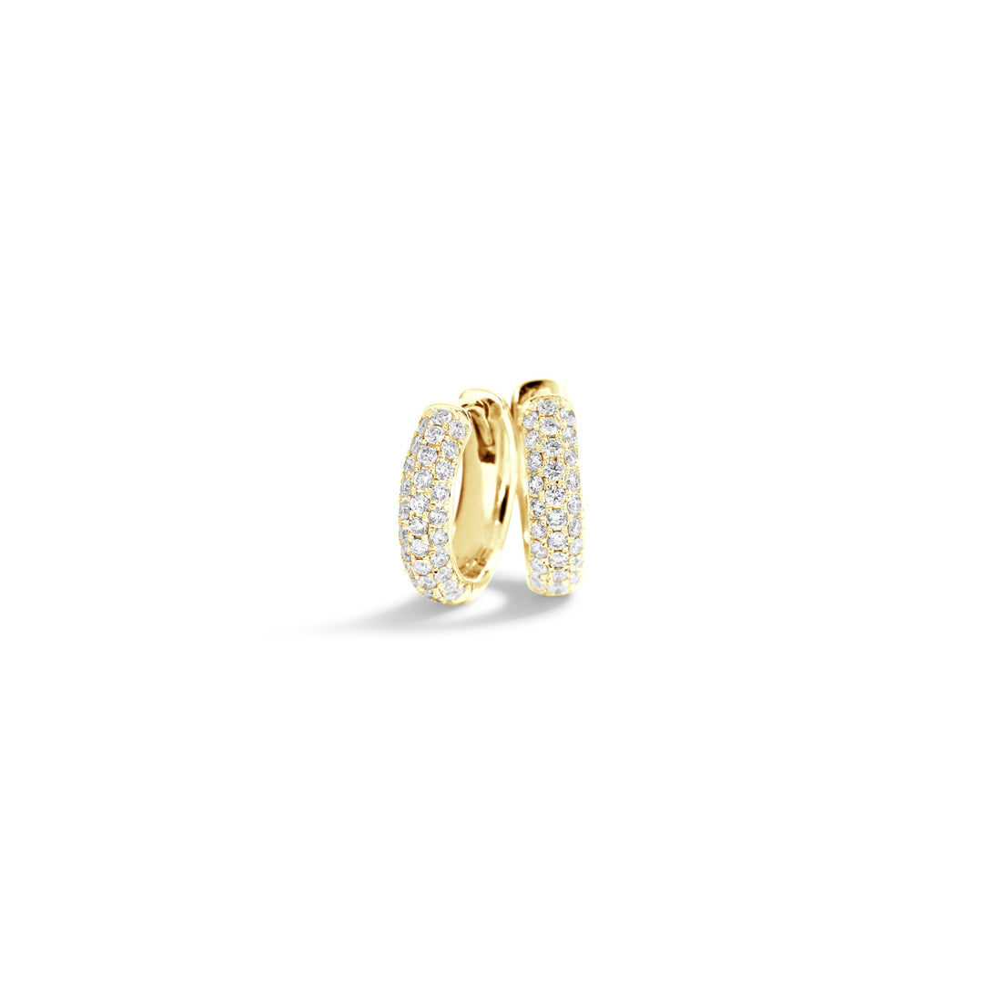Micropavé hoops - 9 mm