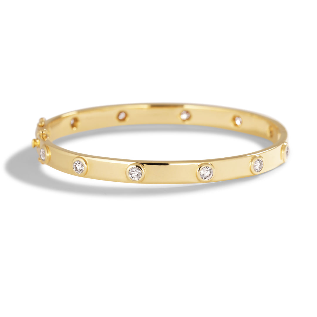Diamant bangle med 12x 0,10 ct.