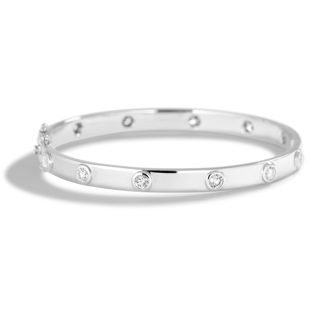 Diamant bangle i hvidguld med 12x 0,10 ct.