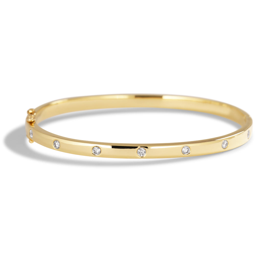 Diamant bangle i hvidguld med 7x 0,07 ct.