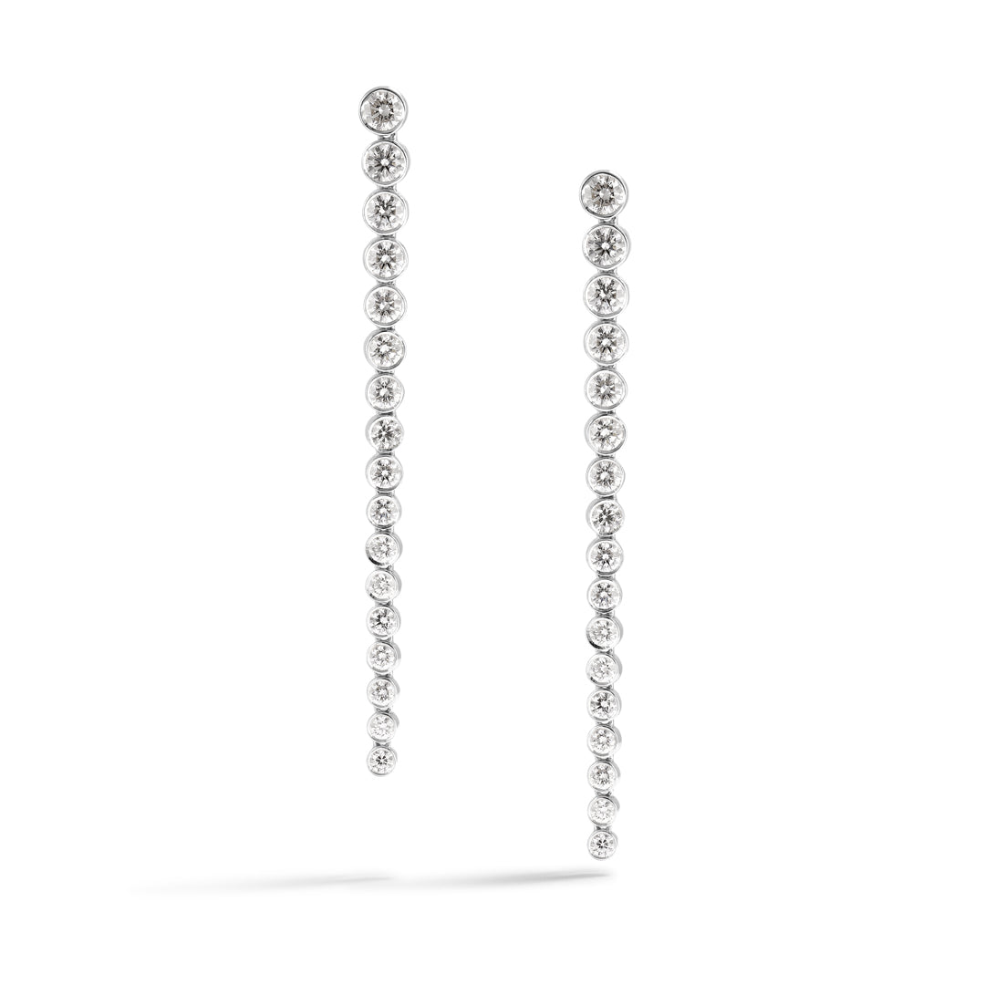 Diamant bezel chandeliers i hvidguld - i alt 1,65 ct. -