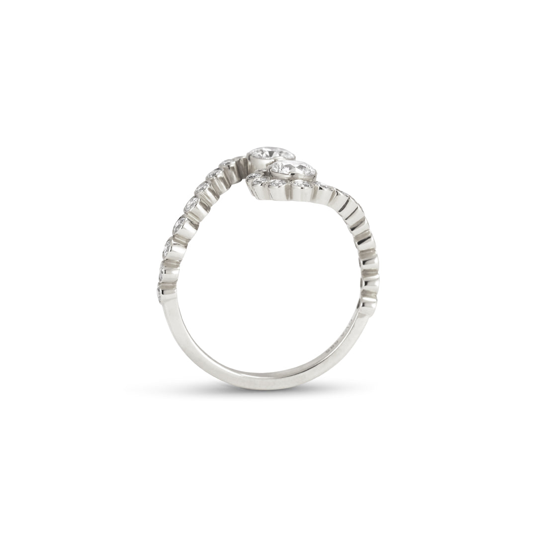 Bezel Harmony Ring i hvidguld